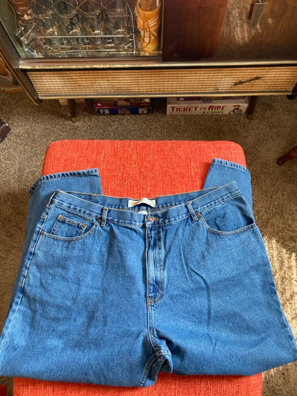 VTG 90's Route 66 Relaxed Blue Wash Denim Workwear Jeans